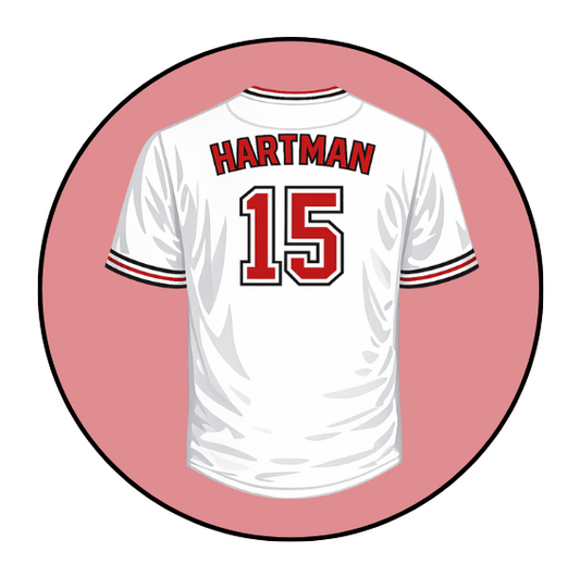 Red Background Jersey Back Design