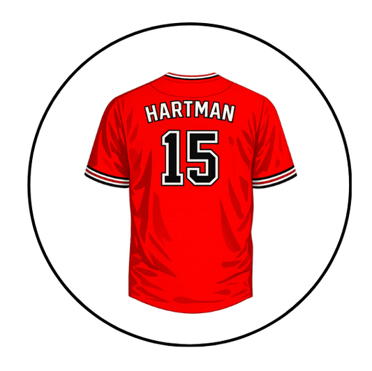 White Background Back of Jersey Design