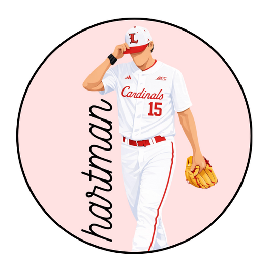 Pink Cursive Last Name Design