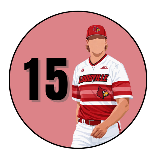 Red with Black Big Number and Player Design