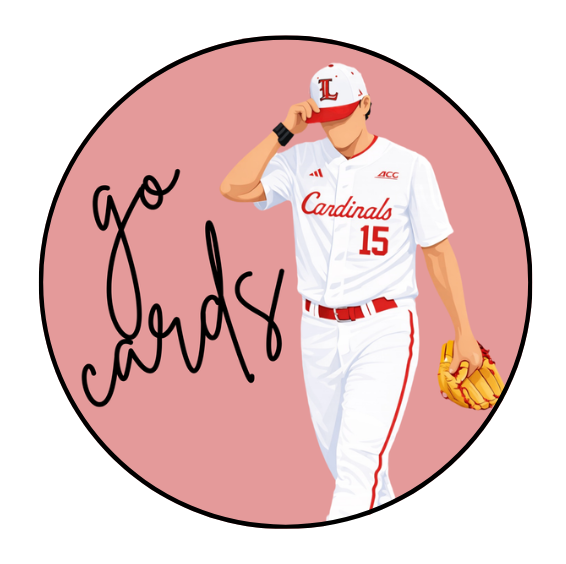 Red Cursive Go Cards Design