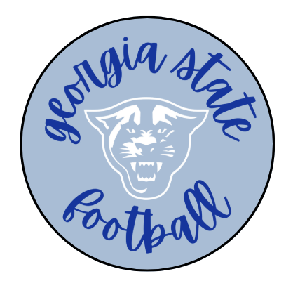 Rounded Georgia State Football Design