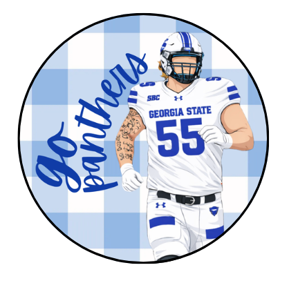 Gingham Go Panthers Design