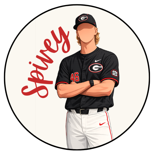 Red Cursive Last Name Design