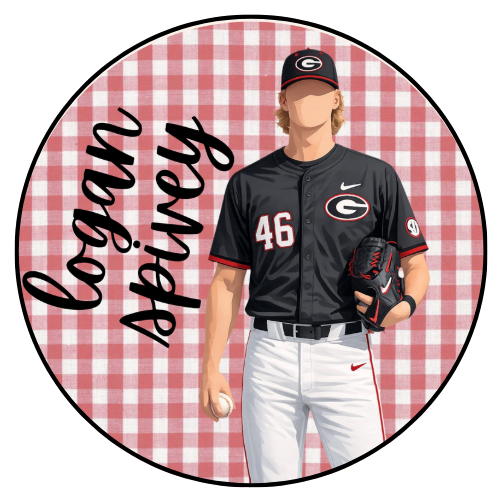 Gingham Player Name Design