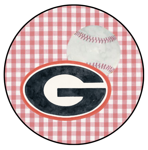 Gingham G and Baseball Design