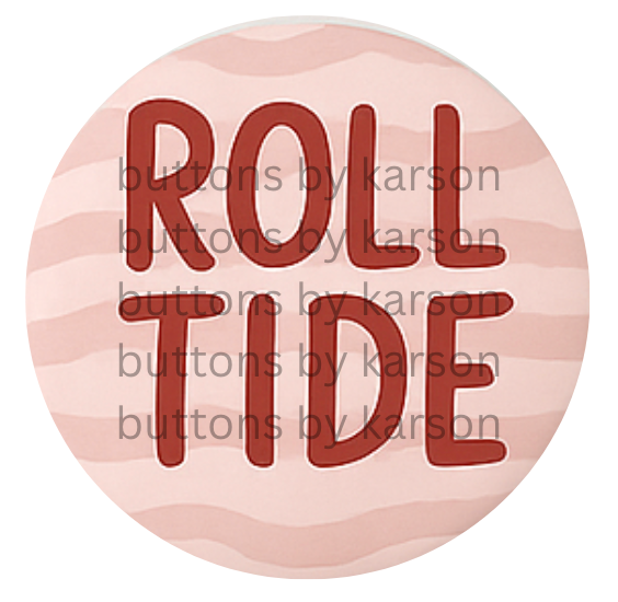 Pink Roll Tide Button