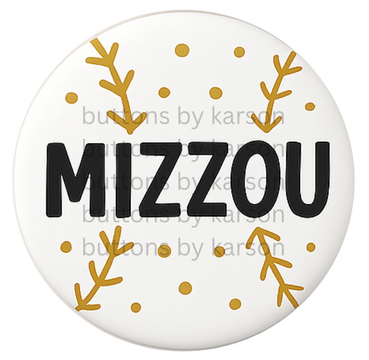 Mizzou Baseball Button