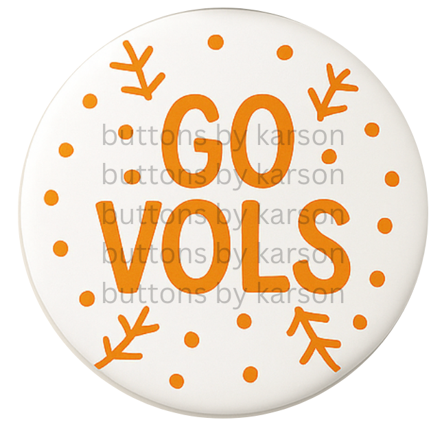 Go Vols Baseball Button