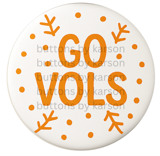 Go Vols Baseball Button