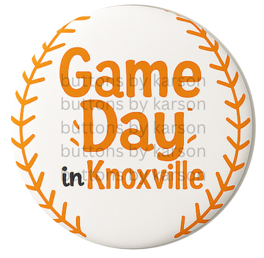 Gameday in Knoxville Baseball Button