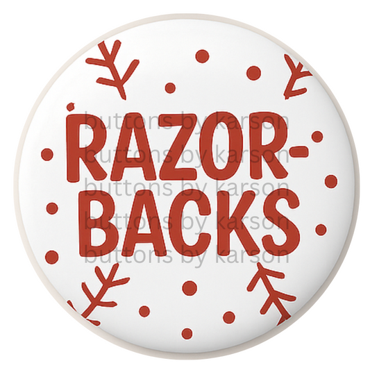 Razorbacks Baseball Button