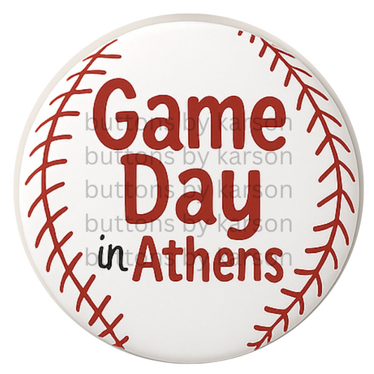 Gameday in Athens Baseball Button