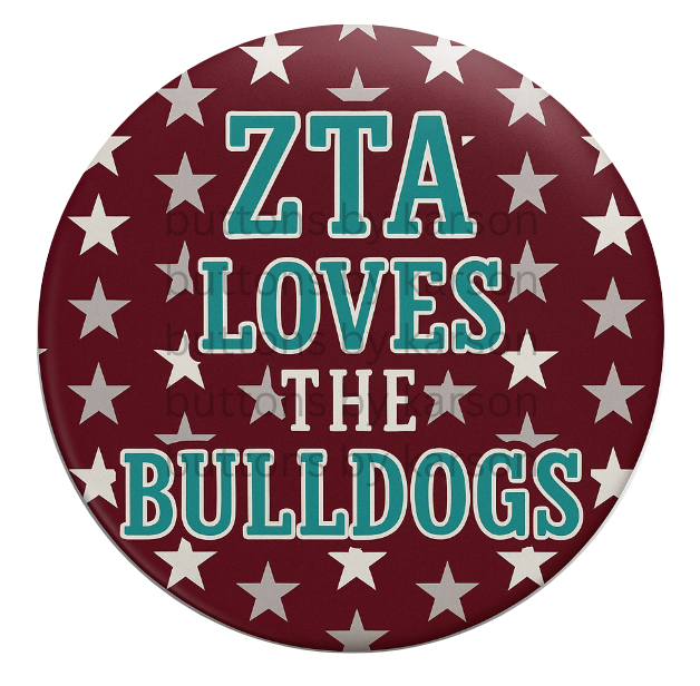 ZTA Loves the Bulldogs Stars Button + Stickers